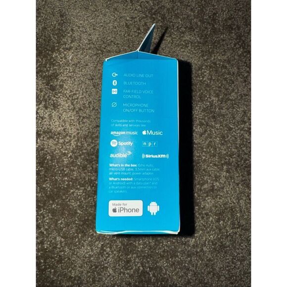 Alexa Black Amazon Echo Auto Hands Free Bluetooth Smart Vehicle Car Speaker NWT - Picture 2 of 4